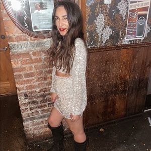 Two Piece Sequin Outfit
